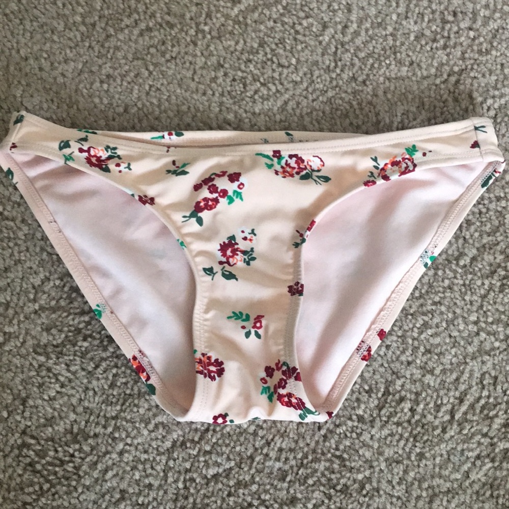 PINK FLORAL BIKINI BOTTOMS